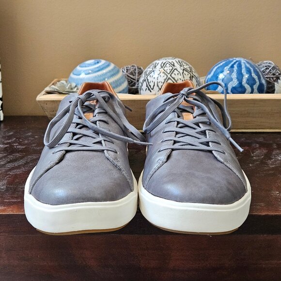 OluKai Men's Lae'Ahi Li 'Ili Leather Sneakers, Stone/Gray, Sz 12 - Picture 4 of 16